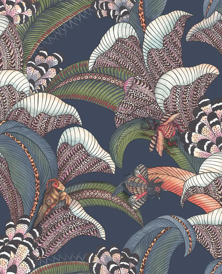 Hoopoe Leaves Wallpaper Ardmore Design