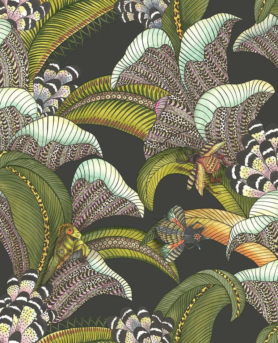 Hoopoe Leaves Wallpaper Ardmore Design