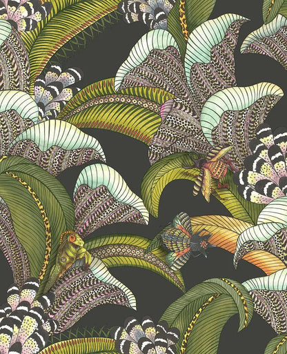 Hoopoe Leaves Wallpaper Ardmore Design