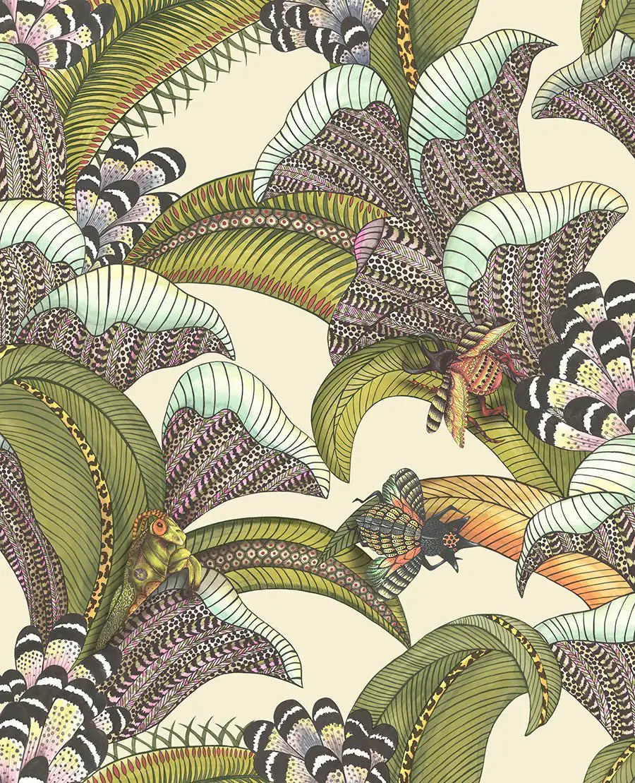 Hoopoe Leaves Wallpaper Ardmore Design