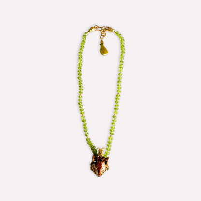 Leopard Head with Bushbaby Necklace