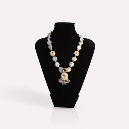 Pangolin Pearl Citrine Necklace