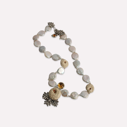 Pangolin Pearl Citrine Necklace