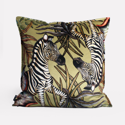 Thanda Stripe Delta Velvet Cushion Cover