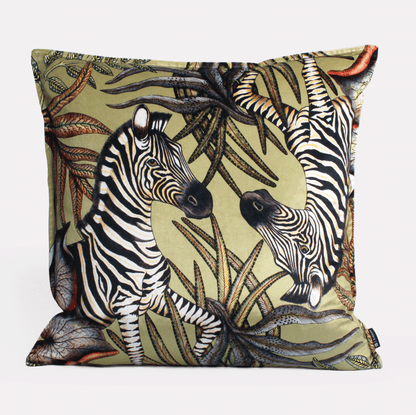 Thanda Stripe Delta Velvet Cushion Cover