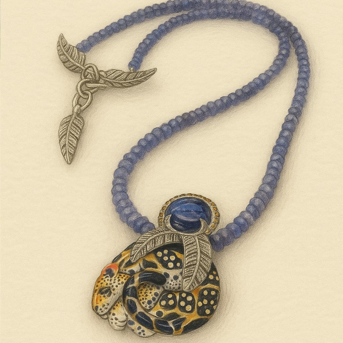 Lapis Lazuli Leopard Necklace