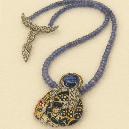Lapis Lazuli Leopard Necklace
