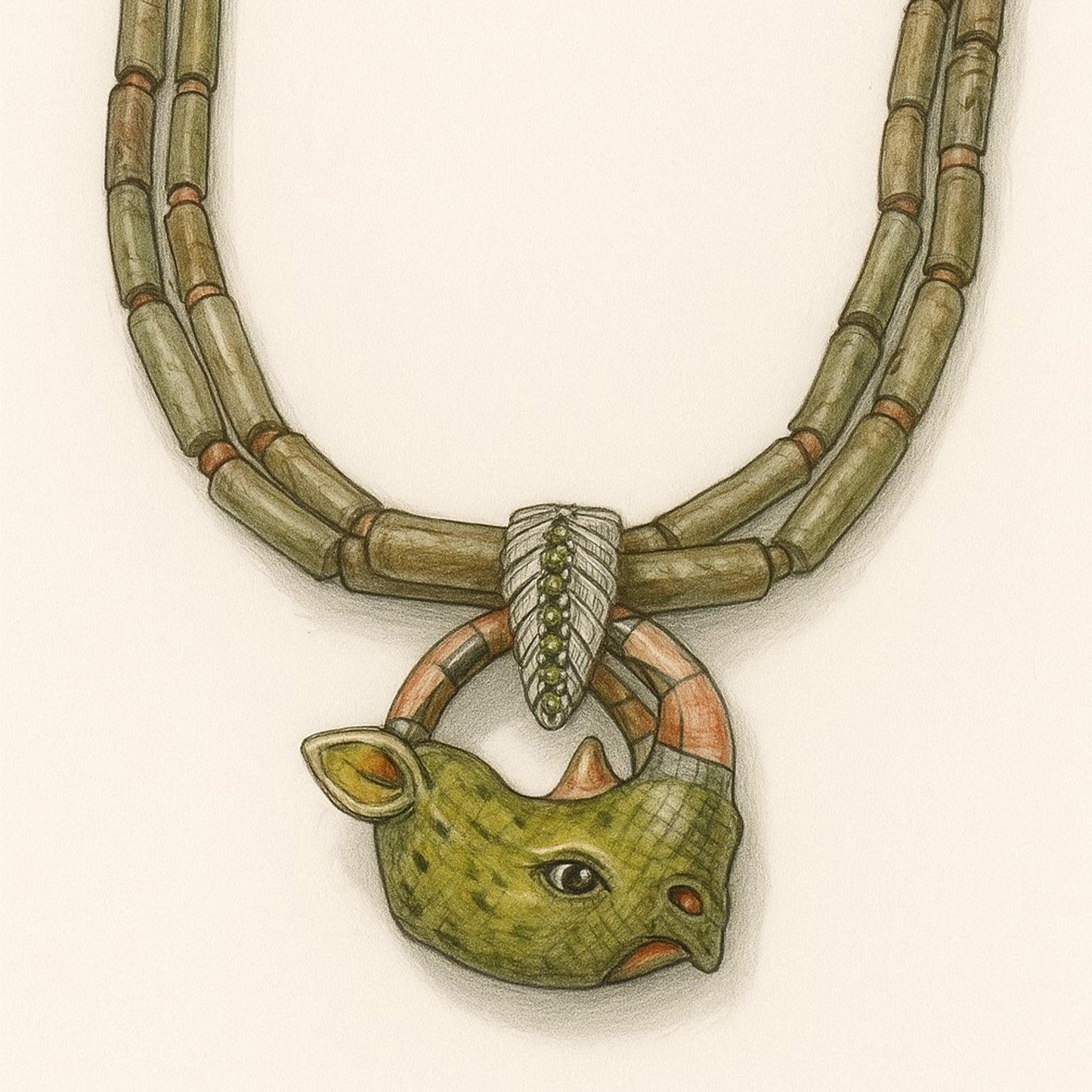 Raha Rhino Joy Necklace