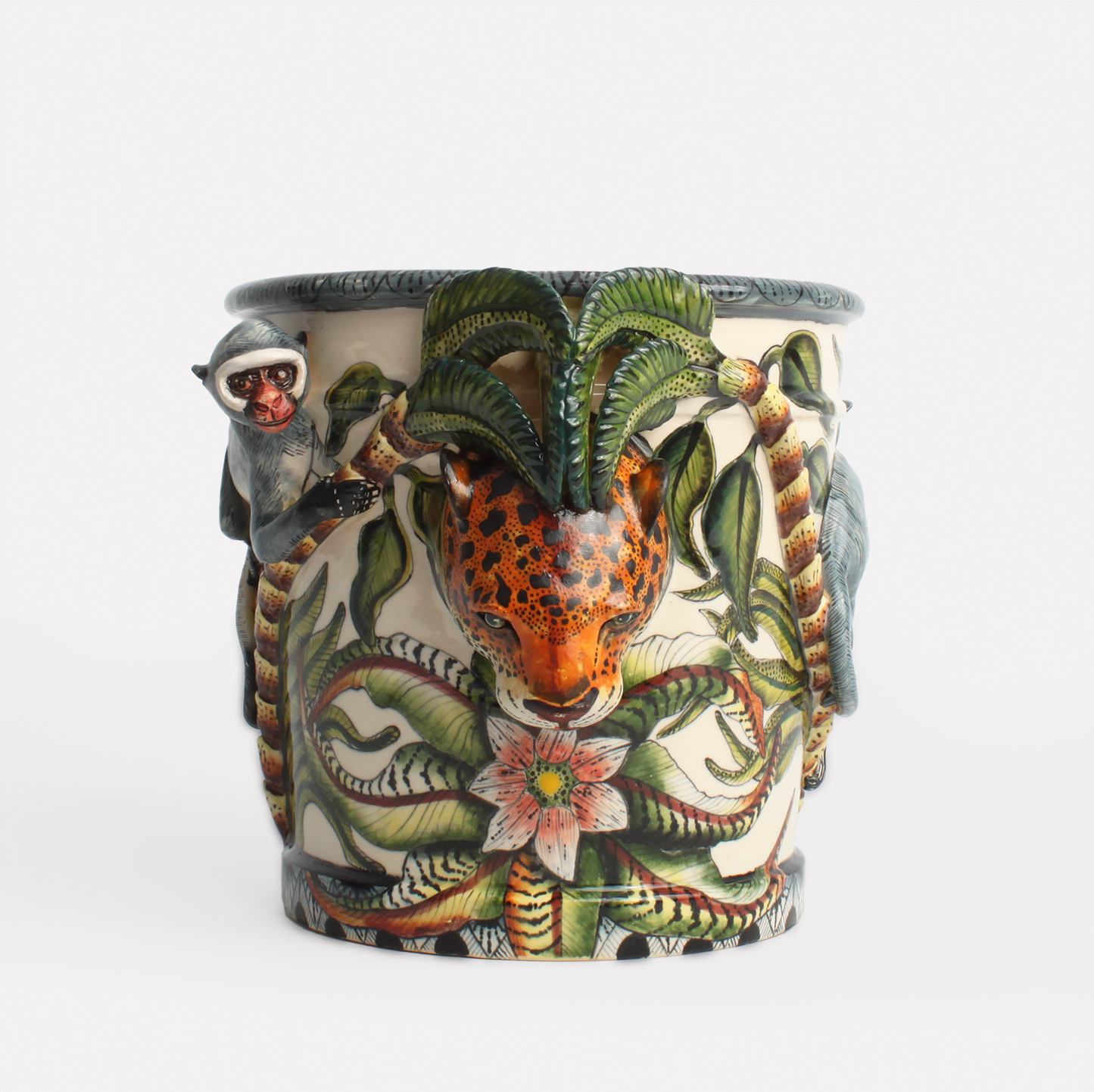Leopard and Monkey Orchid Planter