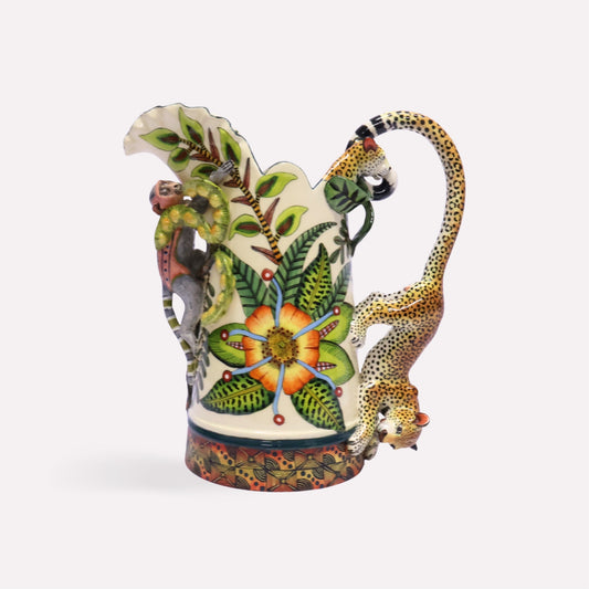 Leopard and Monkey Jug