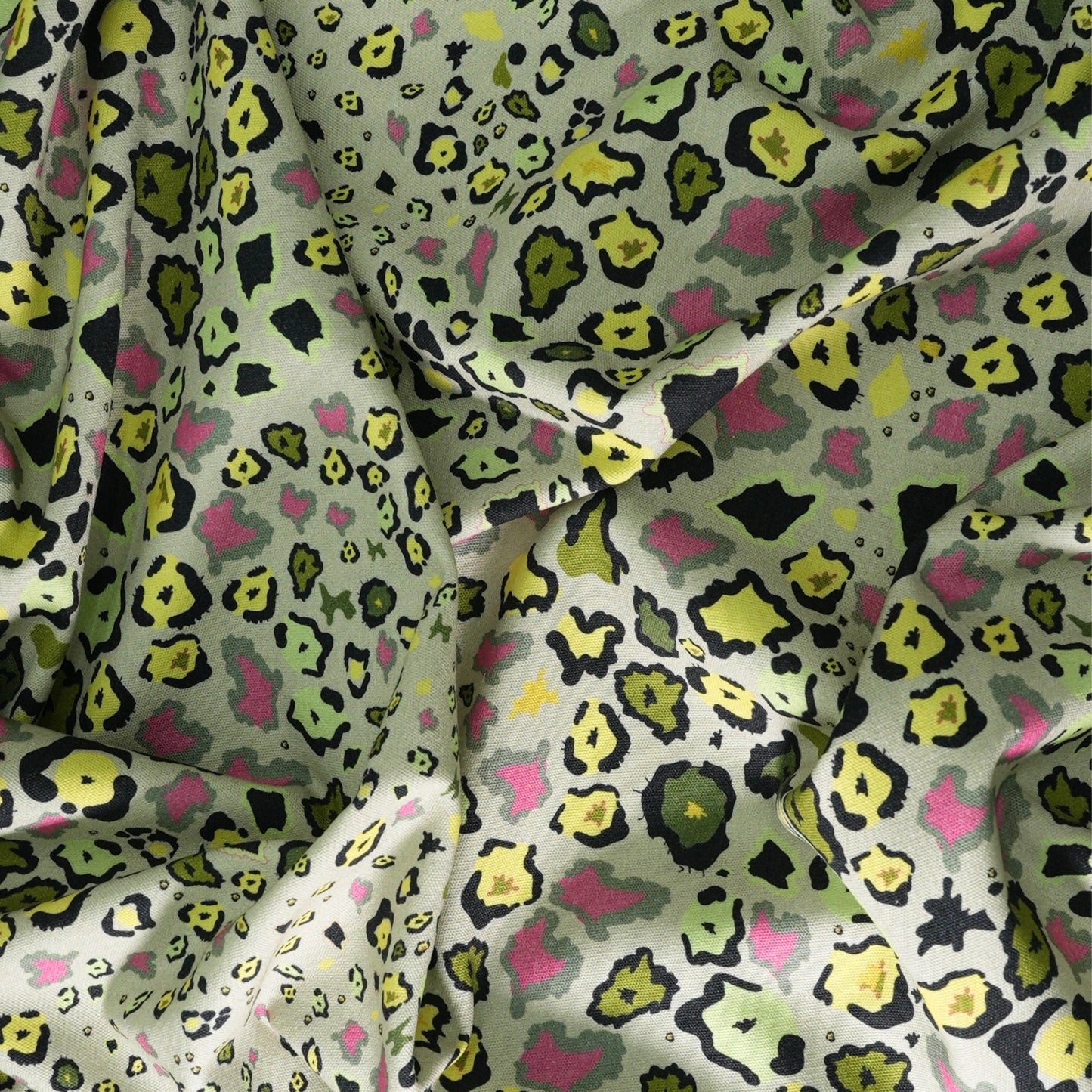 Leopard Lights Savannah Linen Fabric