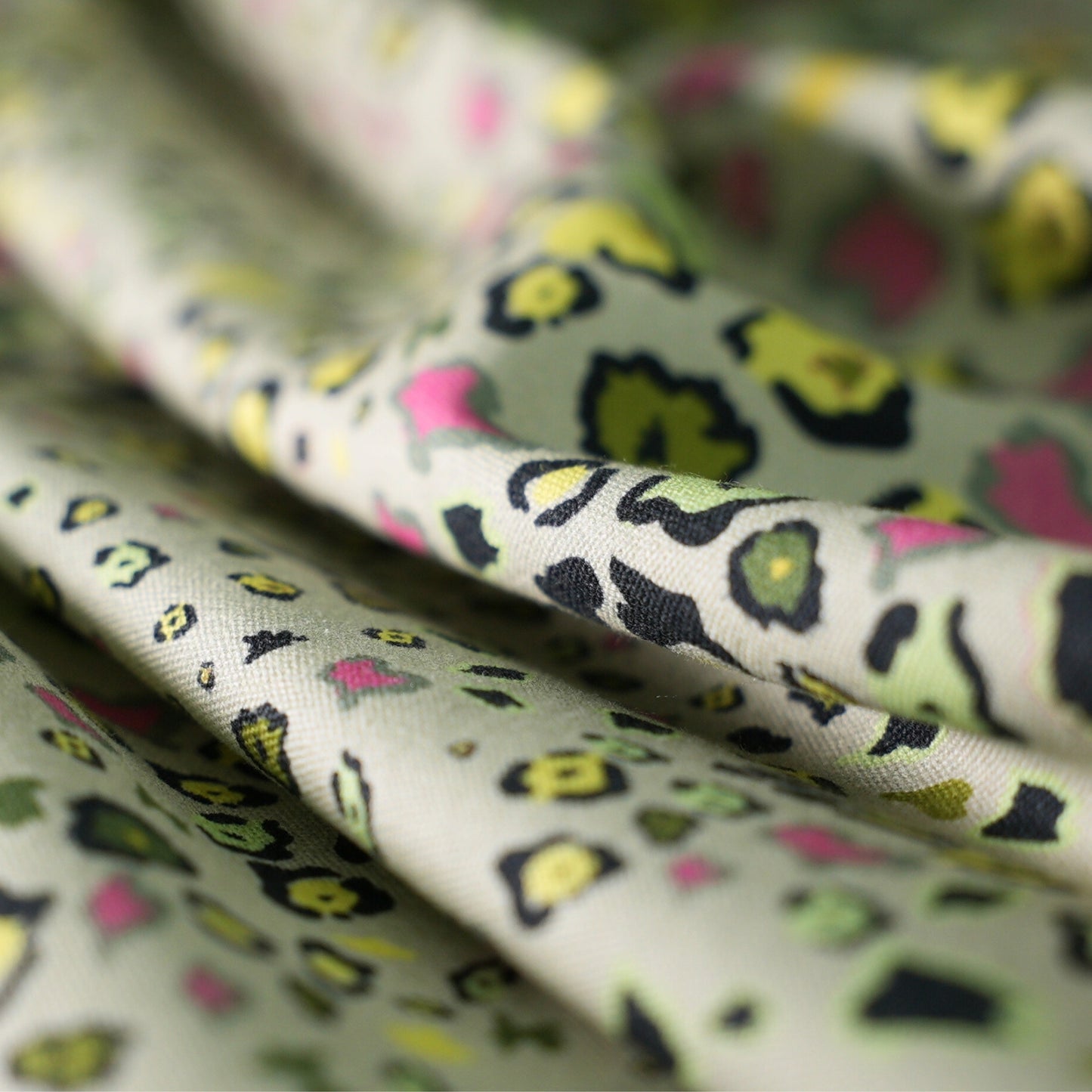 Leopard Lights Savannah Linen Fabric