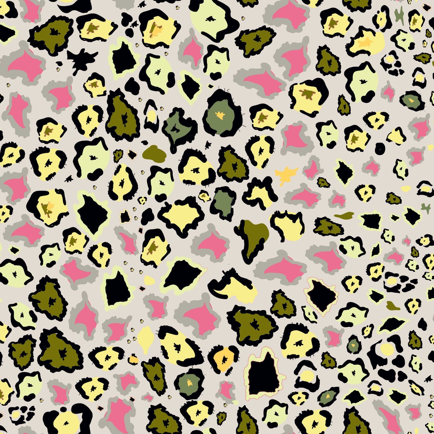 Leopard Lights Savannah Linen Fabric