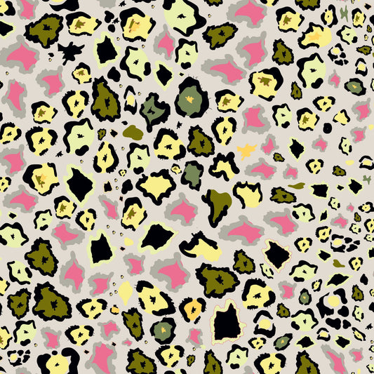 Leopard Lights Savannah Linen Fabric