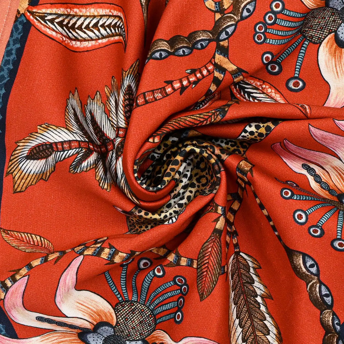Leopard Napkins in Royal Red (PAIR) Ardmore Design