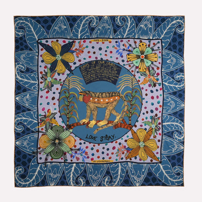 Wonderboy Love Story Silk Scarf Frost 90