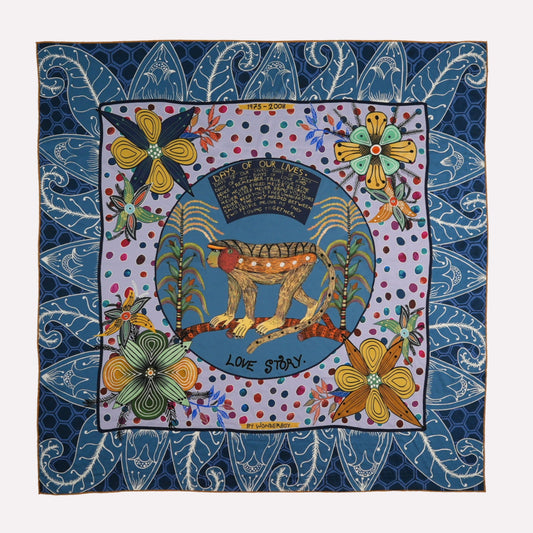 Wonderboy Love Story Silk Scarf Frost 90