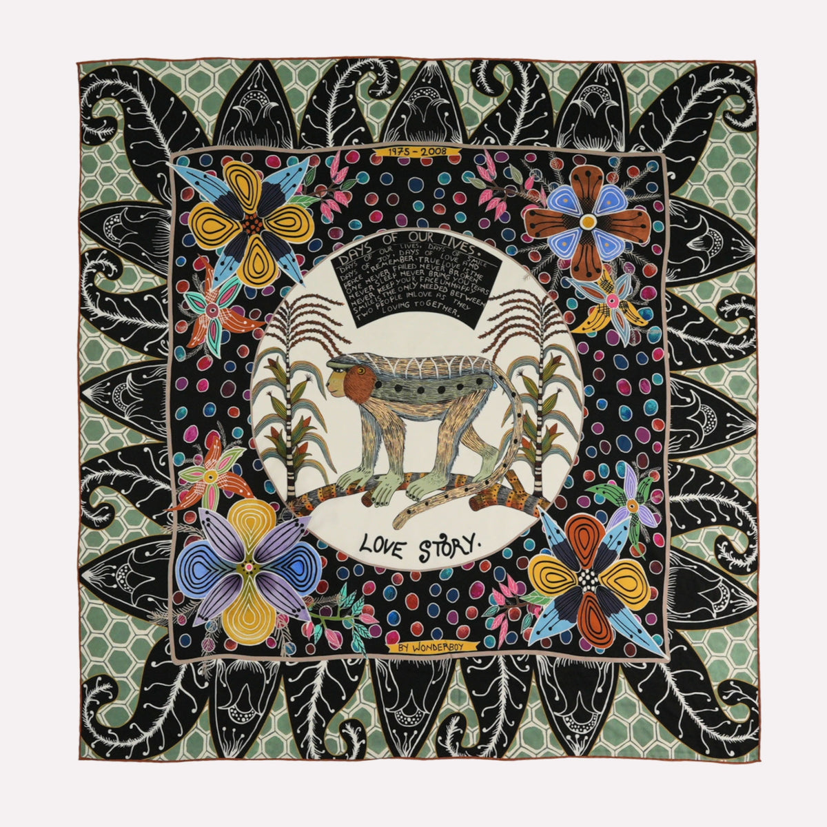 Wonderboy Love Story Silk Scarf Moonlight 90