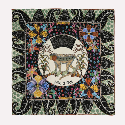 Wonderboy Love Story Silk Scarf Moonlight 90