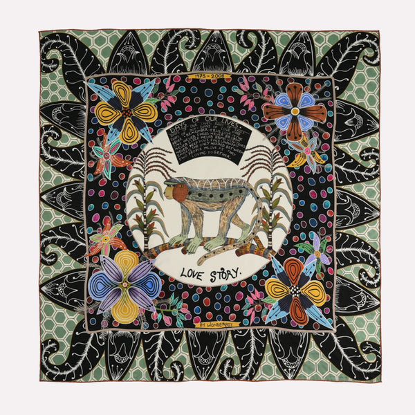 Wonderboy Love Story Silk Scarf Moonlight 90