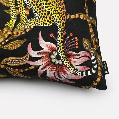 Lovebird Leopards Night Cushion Cover Ardmore Design