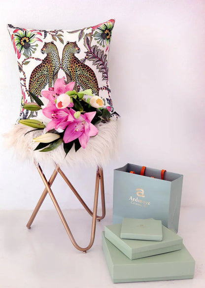 Lovebird Leopards Parakeet Cushion Cover Ardmore Design