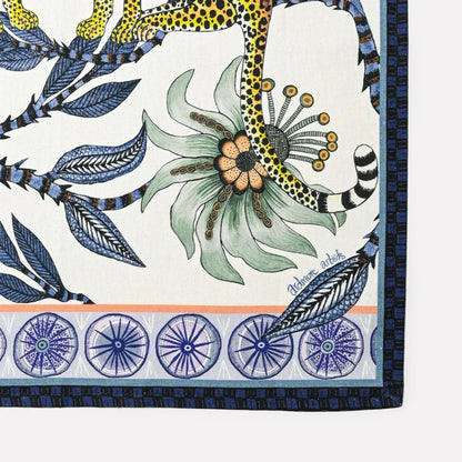 Lovebird Leopards Tanzanite Tea Towel Ardmore Design