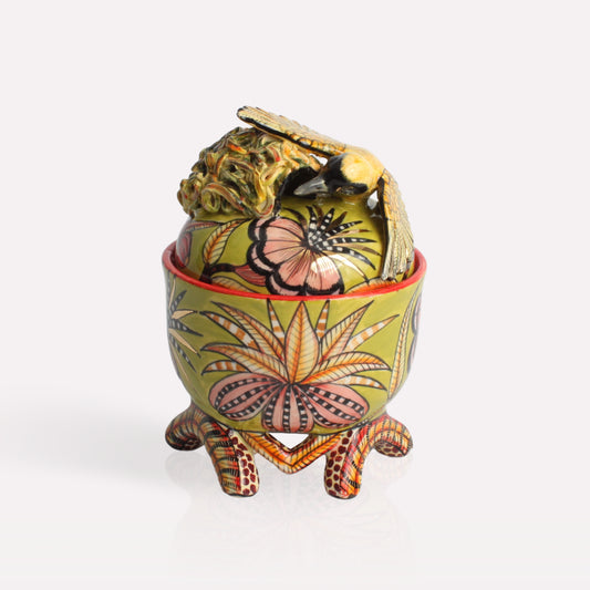 Weaver Bird Sculptural Trinket Box