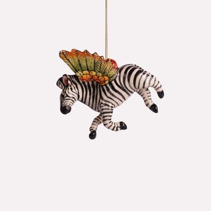 Flying Zebra Ornament