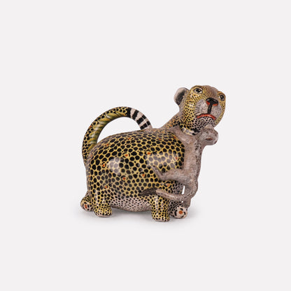 Leopard and Monkey Chubby Sculpture