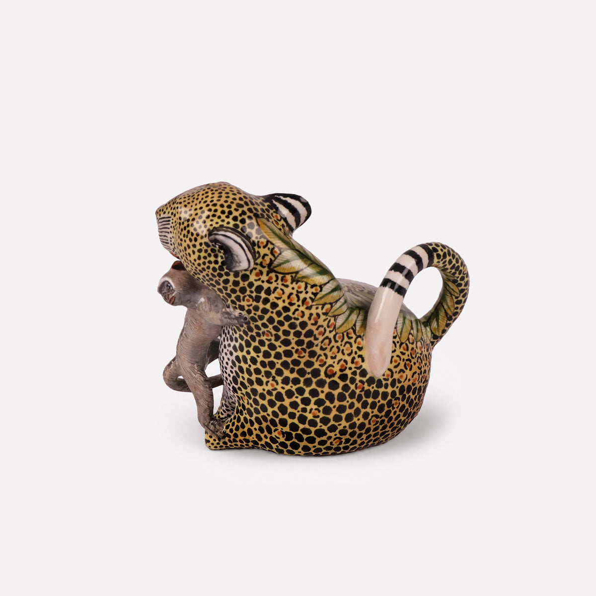 Leopard and Monkey Chubby Sculpture