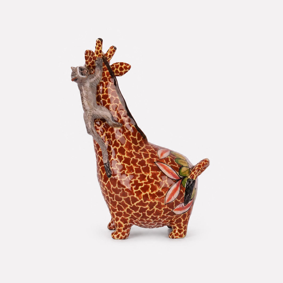 Giraffe and Monkey Chubby Sculpture