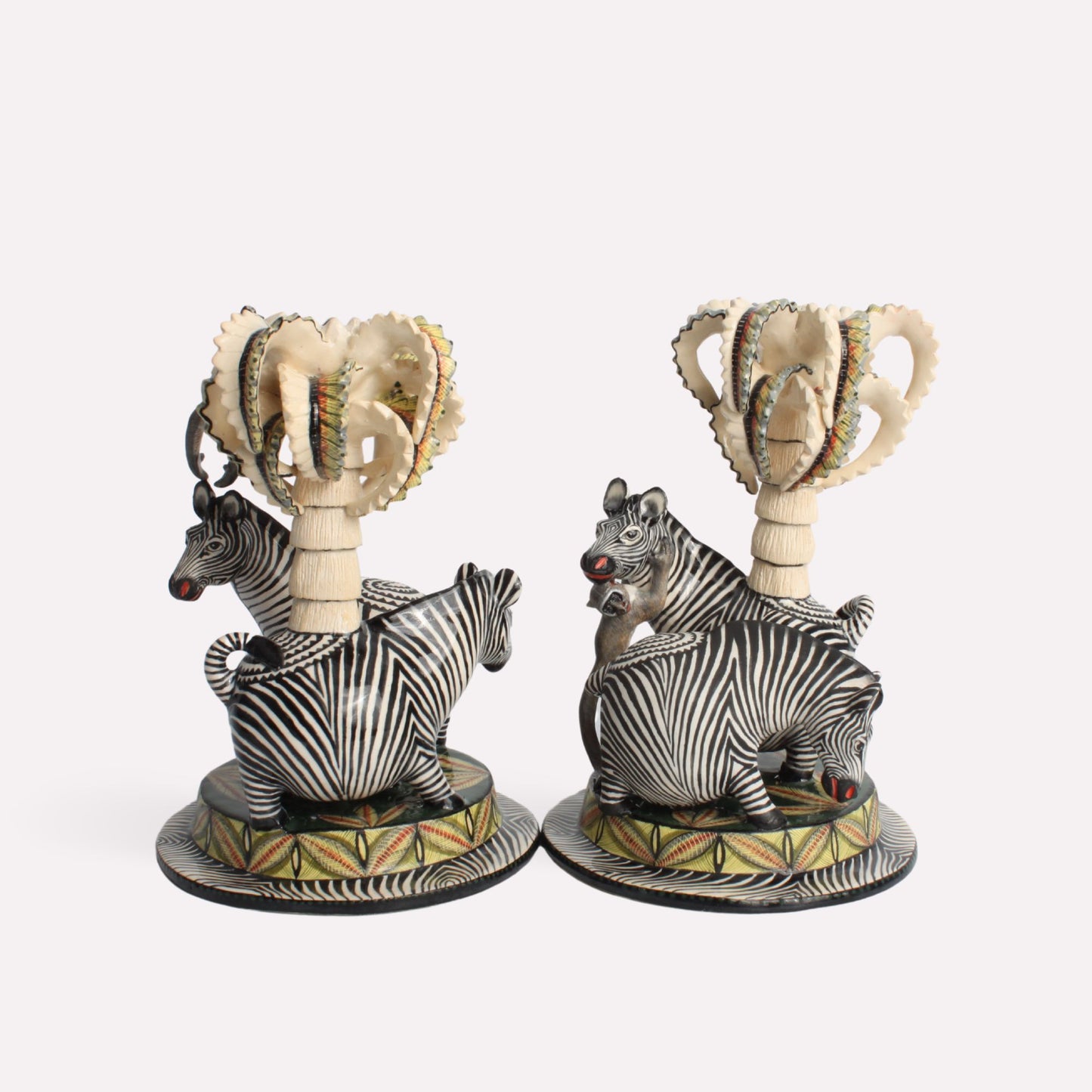 Zebra Candle Holders