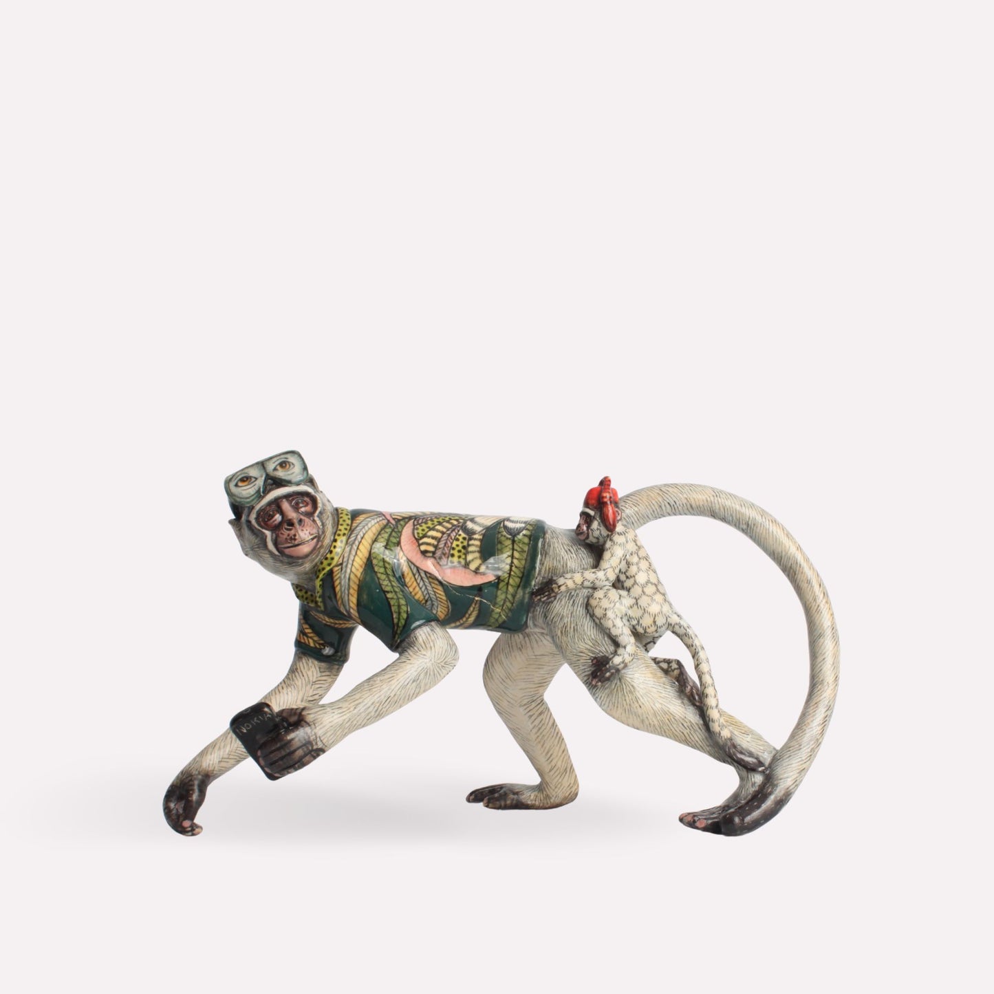 Monkey and Baby Sculpture