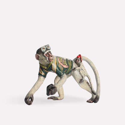 Monkey and Baby Sculpture