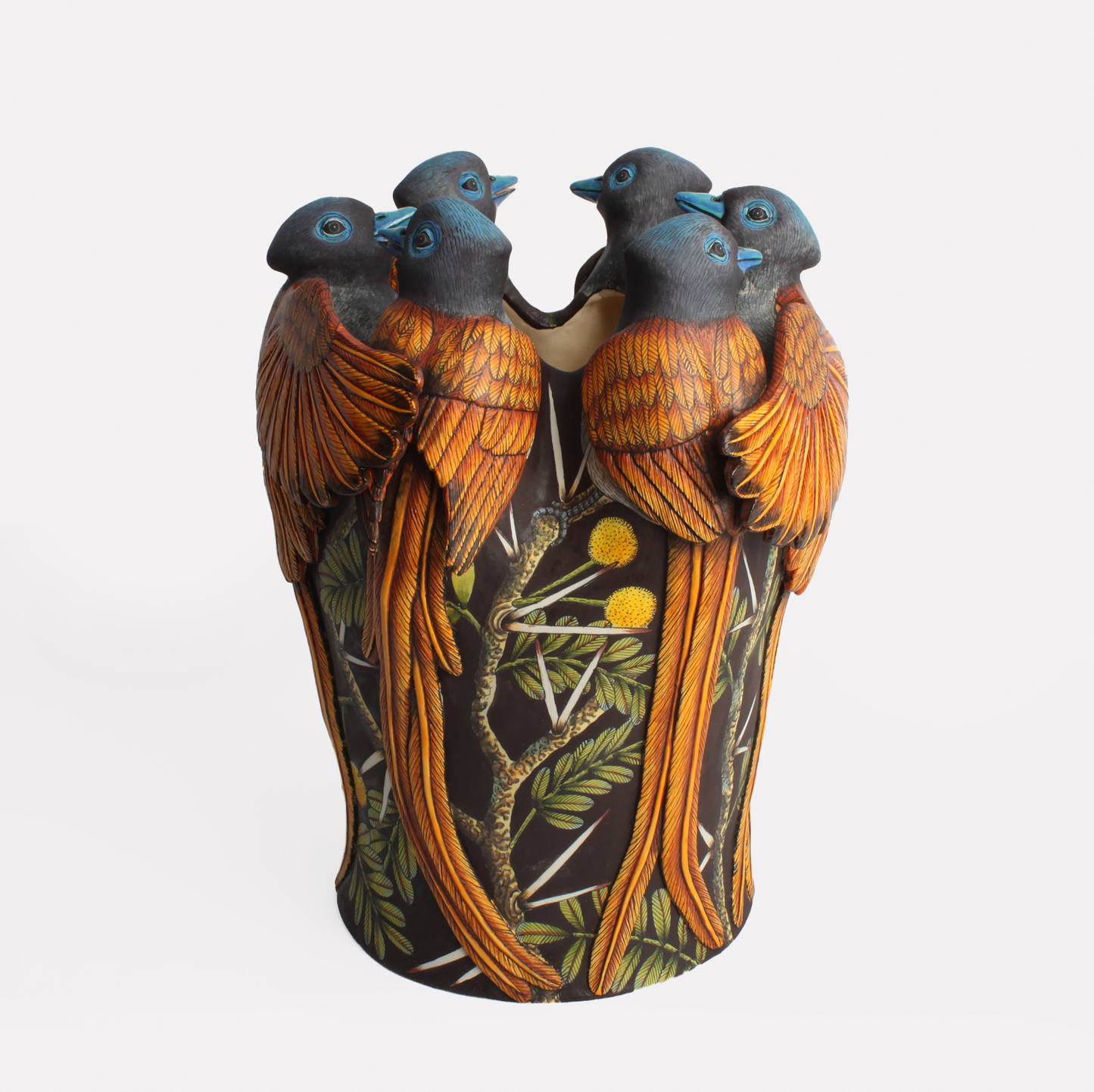 Paradise Flycatcher Bird Vase