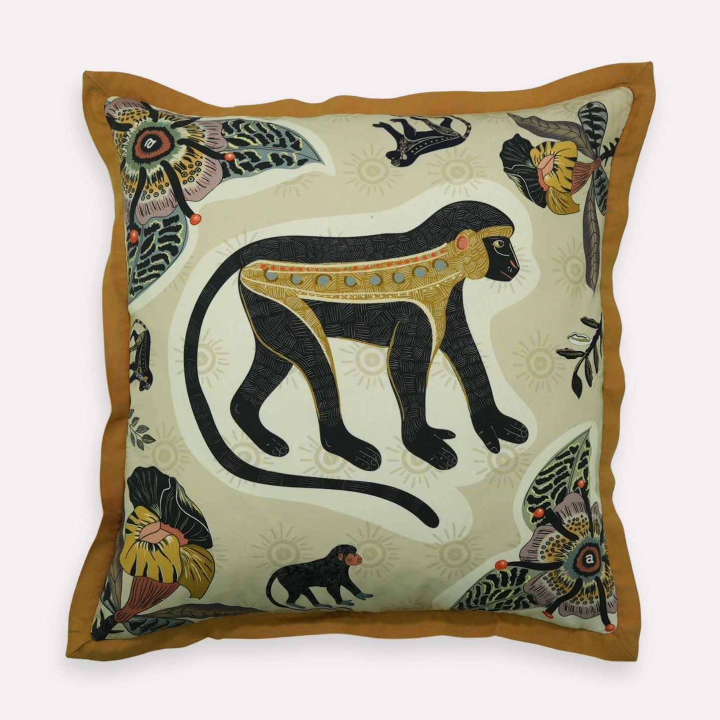Meandering Monkey Stone Cushion Cover