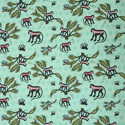 Monkey Palm Thick Weave Linen in Oasis