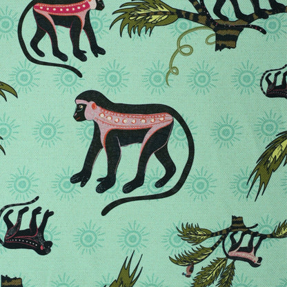 Monkey Palm Thick Weave Linen in Oasis