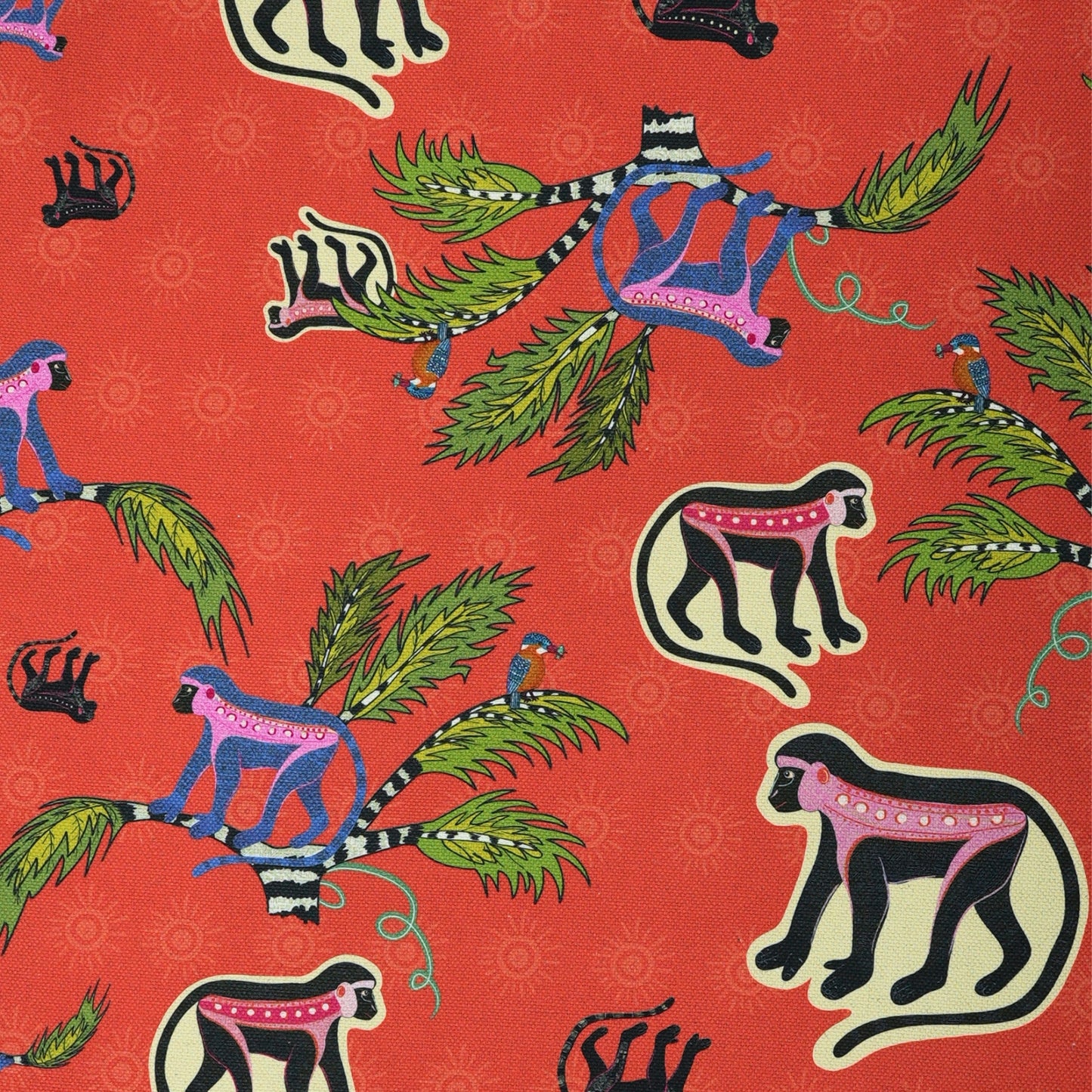 Monkey Palm Thick Weave Linen in Sunset