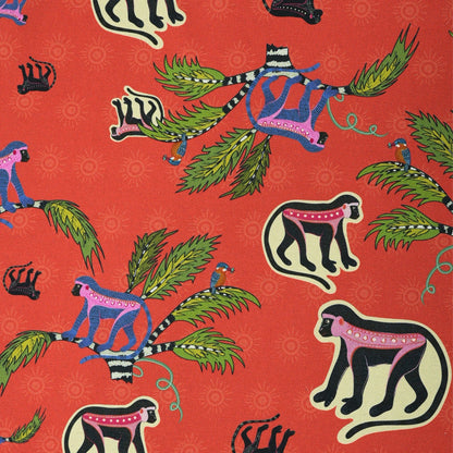 Monkey Palm Thick Weave Linen in Sunset