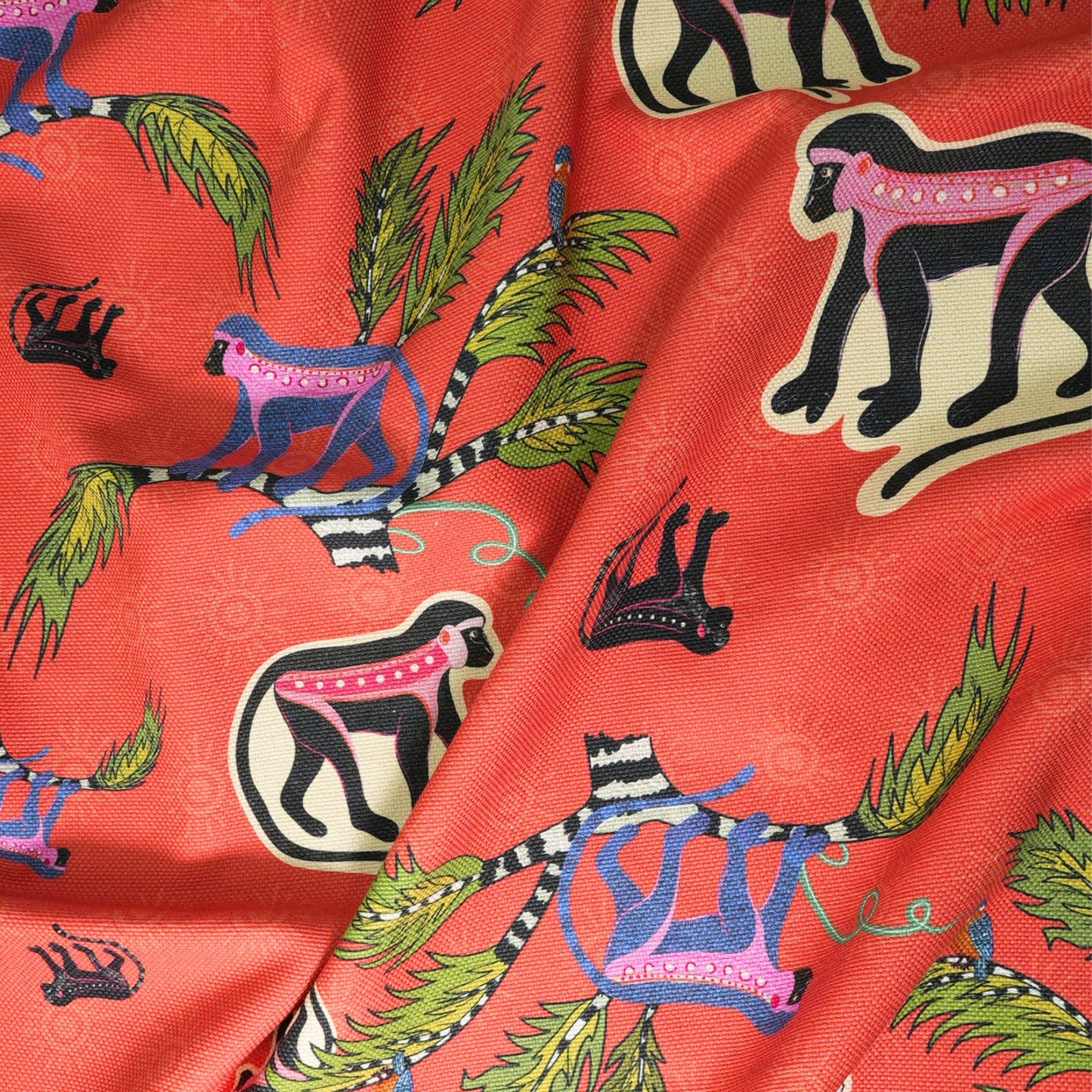 Monkey Palm Thick Weave Linen in Sunset