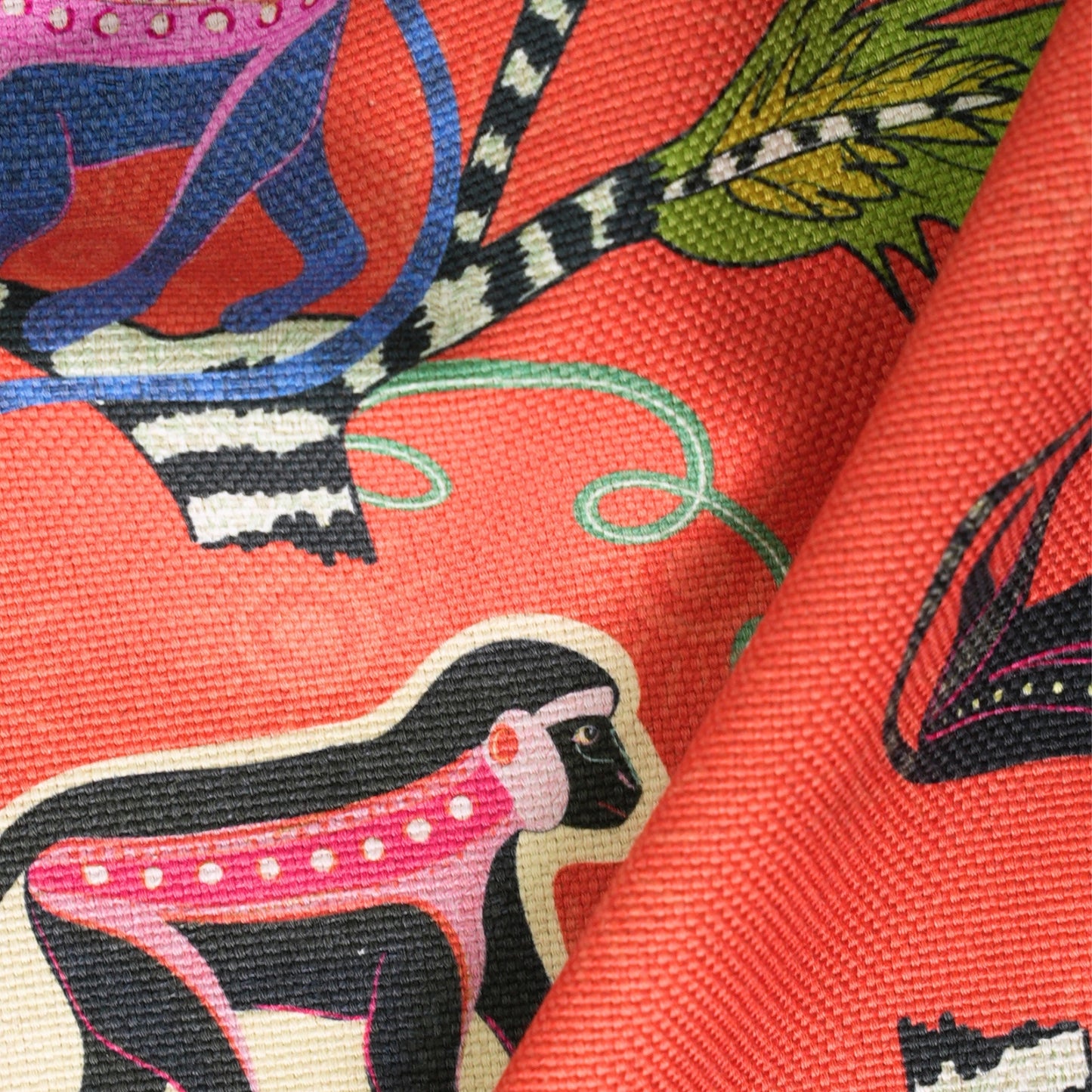 Monkey Palm Thick Weave Linen in Sunset