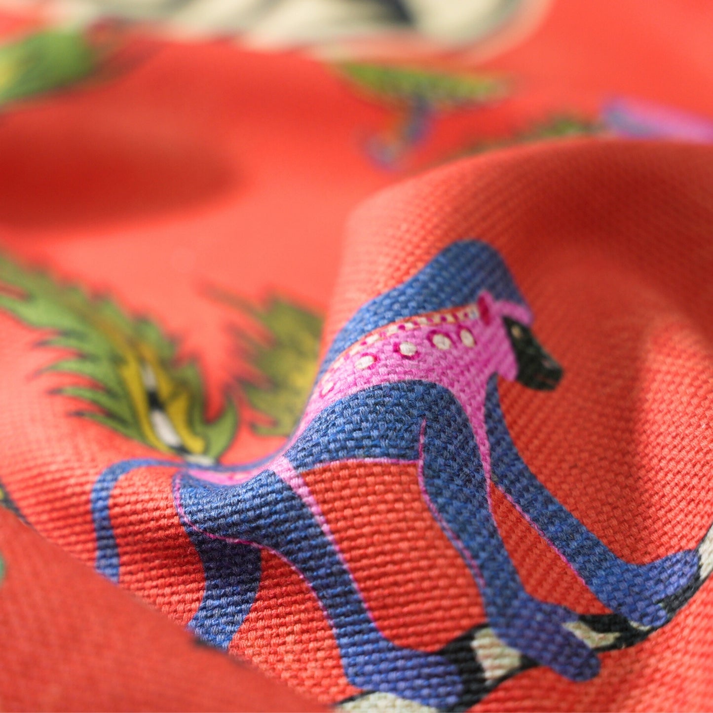 Monkey Palm Thick Weave Linen in Sunset