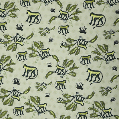 Monkey Palm Thick Weave Linen in Savannah