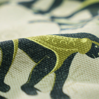 Monkey Palm Thick Weave Linen in Savannah