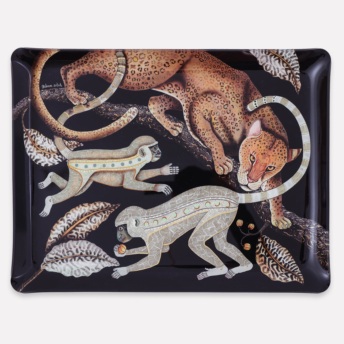 Monkey Tales Tray in Brass