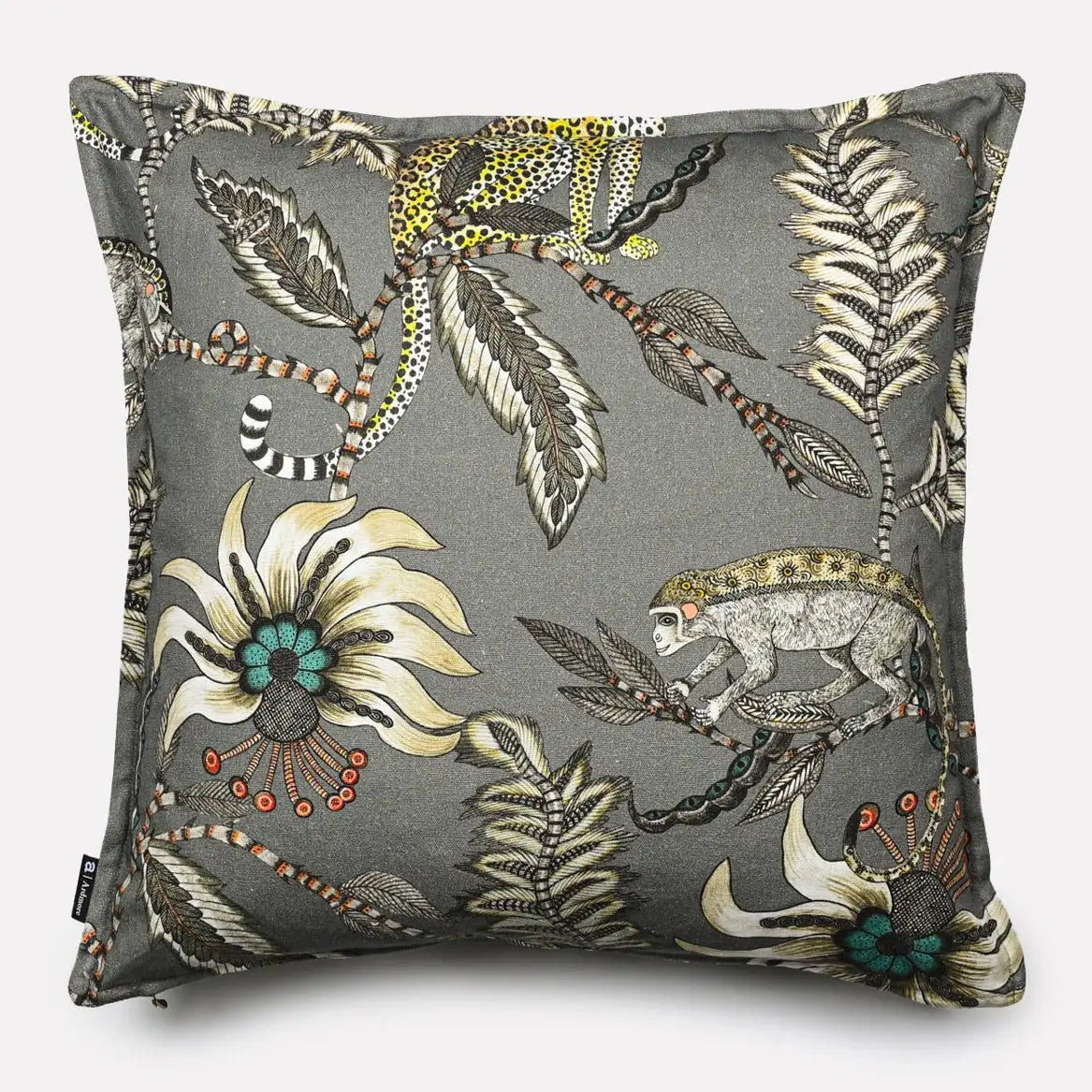 Monkey Bean Ash Linen Cushion Cover Ardmore Design