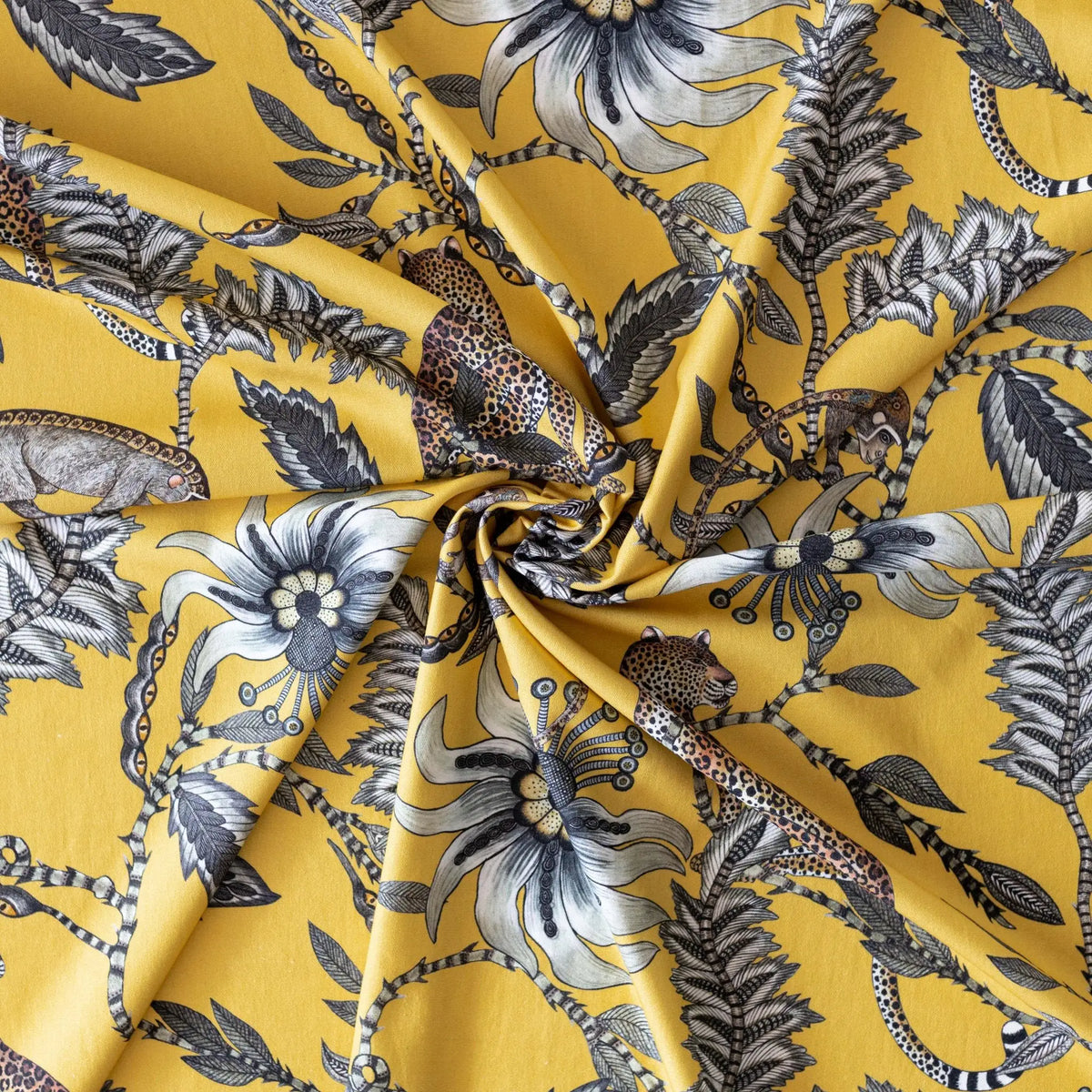 Monkey Bean Butter Dust Fabric Ardmore Design