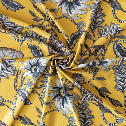 Monkey Bean Butter Dust Fabric Ardmore Design